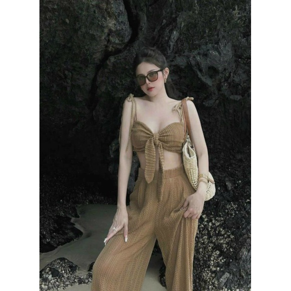 Set bikini 3 món đi biển