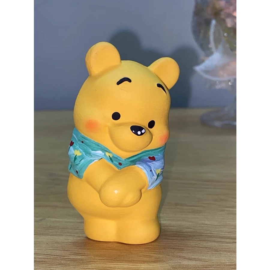 Tô tượng thạch cao gấu pooh 2D size 6.8cm