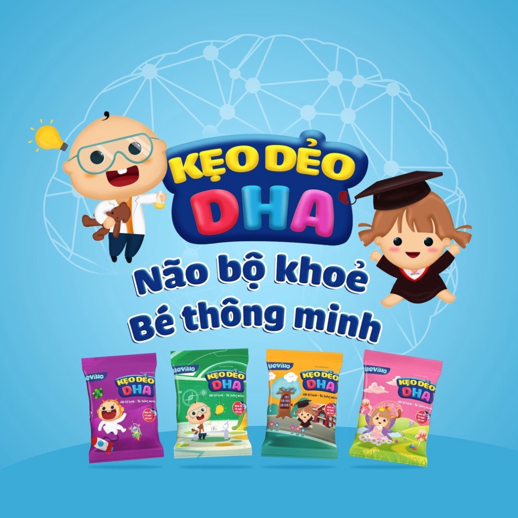 BQShop Kẹo dẻo DHA Heviho - DHA từ Cá ngừ Hà Lan - Não bộ khỏe, Bé thông minh