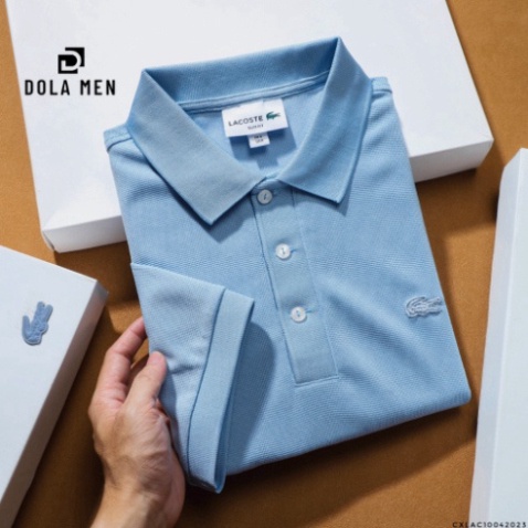 Áo Thun Nam Slimfit POLO BASIC LACOSTE GOLF TRƠN khuy màu Xà Cừ Logo thêu dáng dài 6 màu hàng xuất xịn Có Big Size
