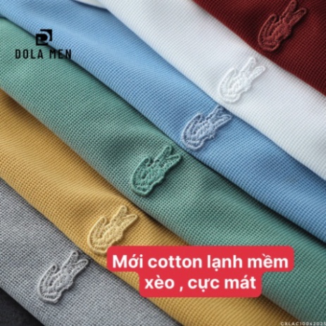 Áo Thun Nam Slimfit POLO BASIC LACOSTE GOLF TRƠN khuy màu Xà Cừ Logo thêu dáng dài 6 màu hàng xuất xịn Có Big Size