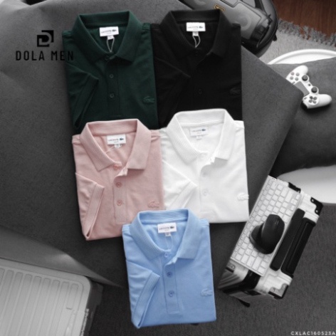 Áo Thun Nam Slimfit POLO BASIC LACOSTE GOLF TRƠN NÚT KHẮC Vải Pique Cao Cấp Mềm dáng dài 5 màu hàng xuất xịn Chuẩn Hãng