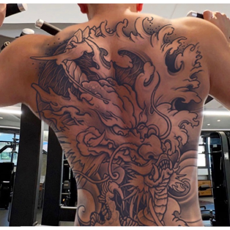 Hình Xăm Tạm Thời Kín Lưng Ngộ Không 34x48cm Chống Thấm Nước 15 Ngày Hot Trend 2023 mã 015