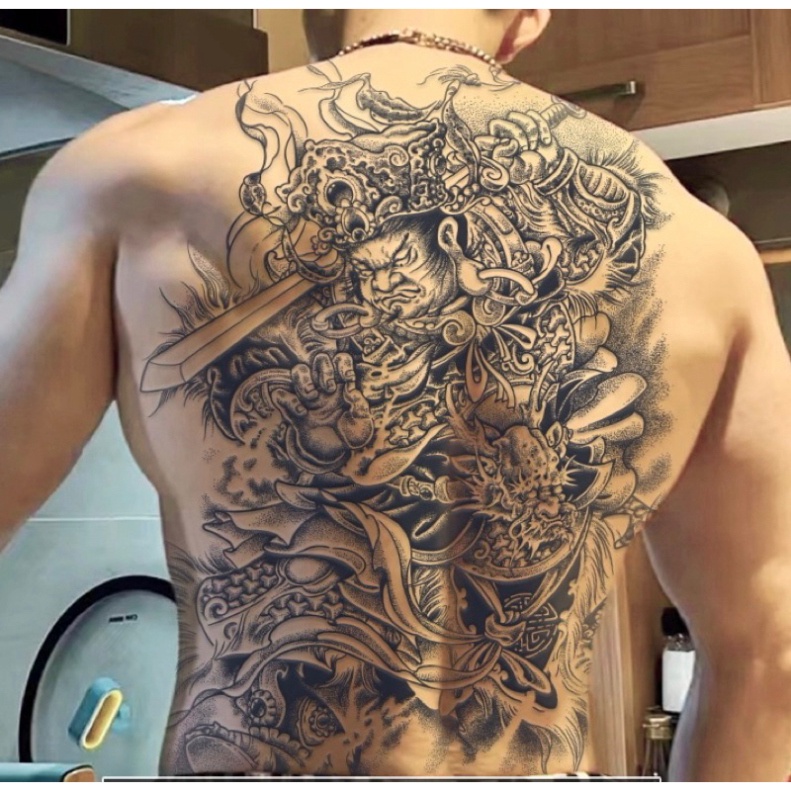 Hình Xăm Tạm Thời Kín Lưng Phụng Hoàng 34x48cm Chống Thấm Nước 15 Ngày Hot Trend 2023 mã 016