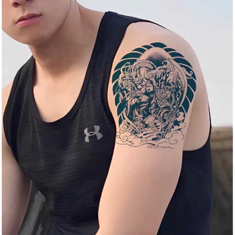 Hình Xăm Dán Tạm Thời Quan Vũ 11cm X 18cm Chống Thấm Nước 15 Ngày Hot Trend 2023