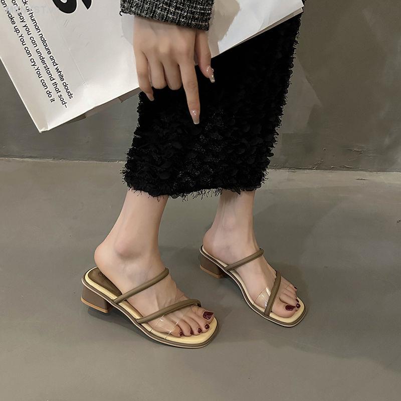 Giày Sandal Cao Gót Phong Cách Pháp Thời Trang Mùa Hè 2023 Cho Nữ