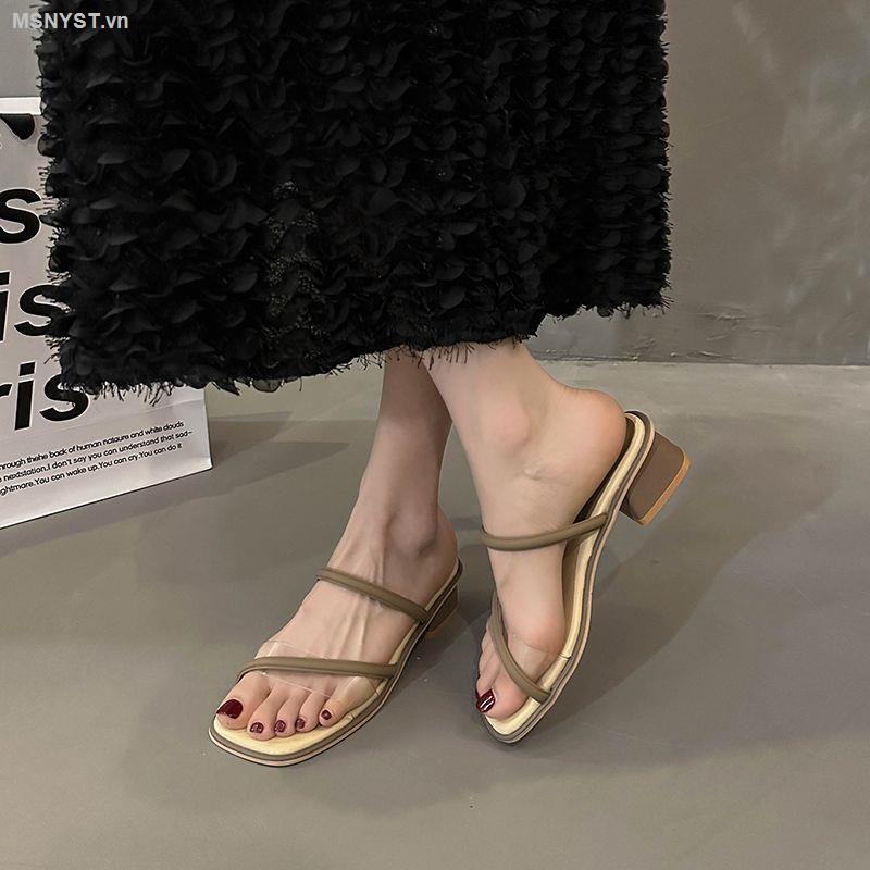 Giày Sandal Cao Gót Phong Cách Pháp Thời Trang Mùa Hè 2023 Cho Nữ
