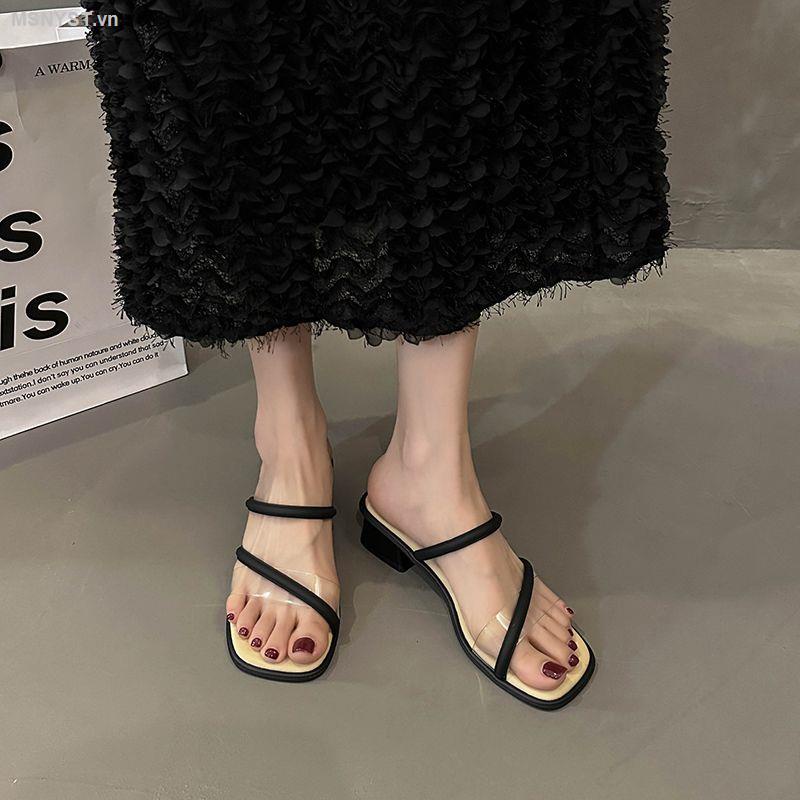 Giày Sandal Cao Gót Phong Cách Pháp Thời Trang Mùa Hè 2023 Cho Nữ