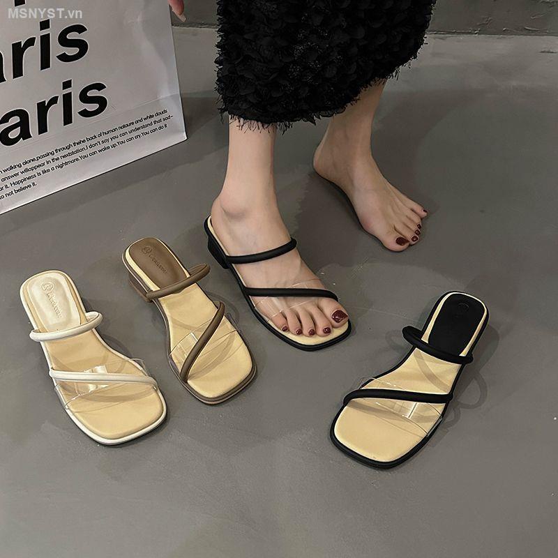 Giày Sandal Cao Gót Phong Cách Pháp Thời Trang Mùa Hè 2023 Cho Nữ