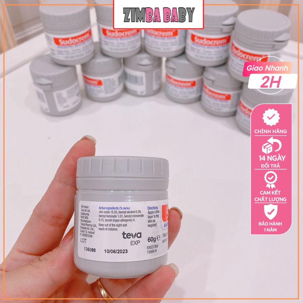 Kem chống hăm tã đa năng Sudocream (Kem hăm Sudo) Healing Cream (chống hăm, bệnh chàm, vảy nến...)