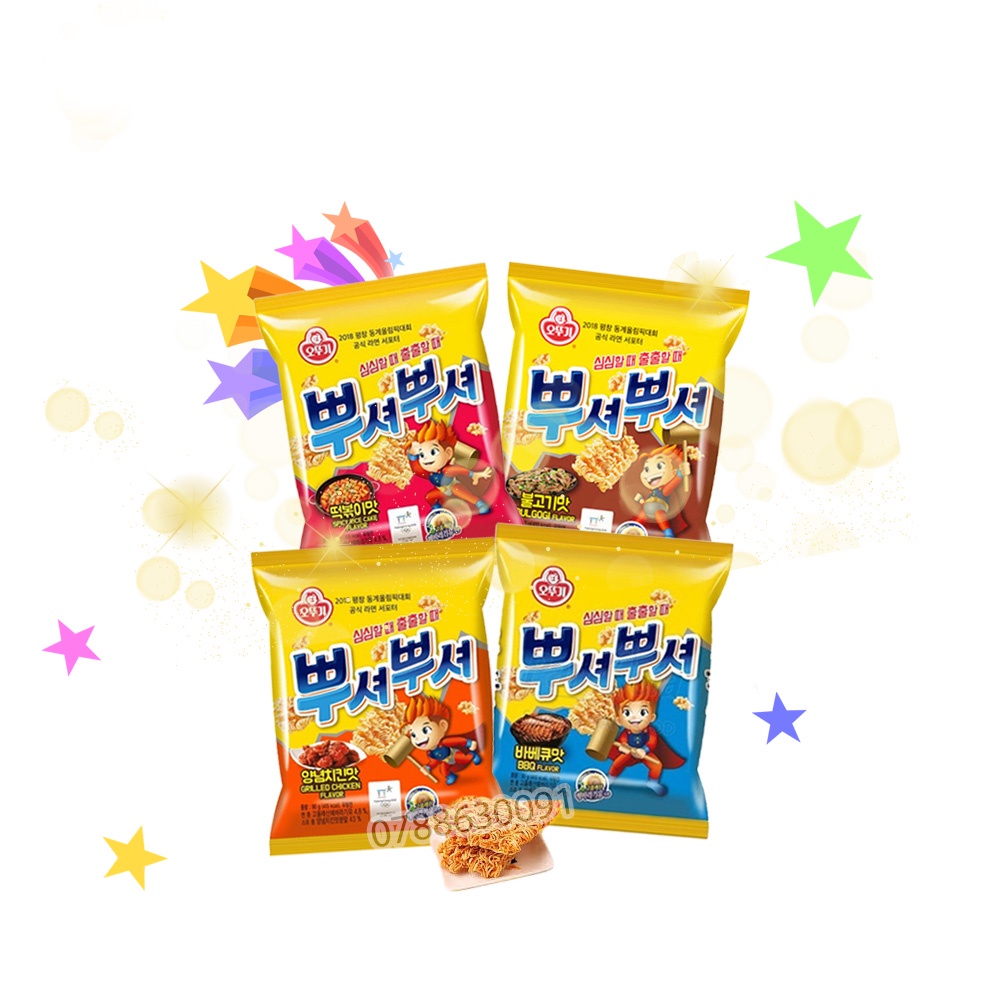 Snack Mì Tôm OTTOGI Hàn Quốc gói 90g