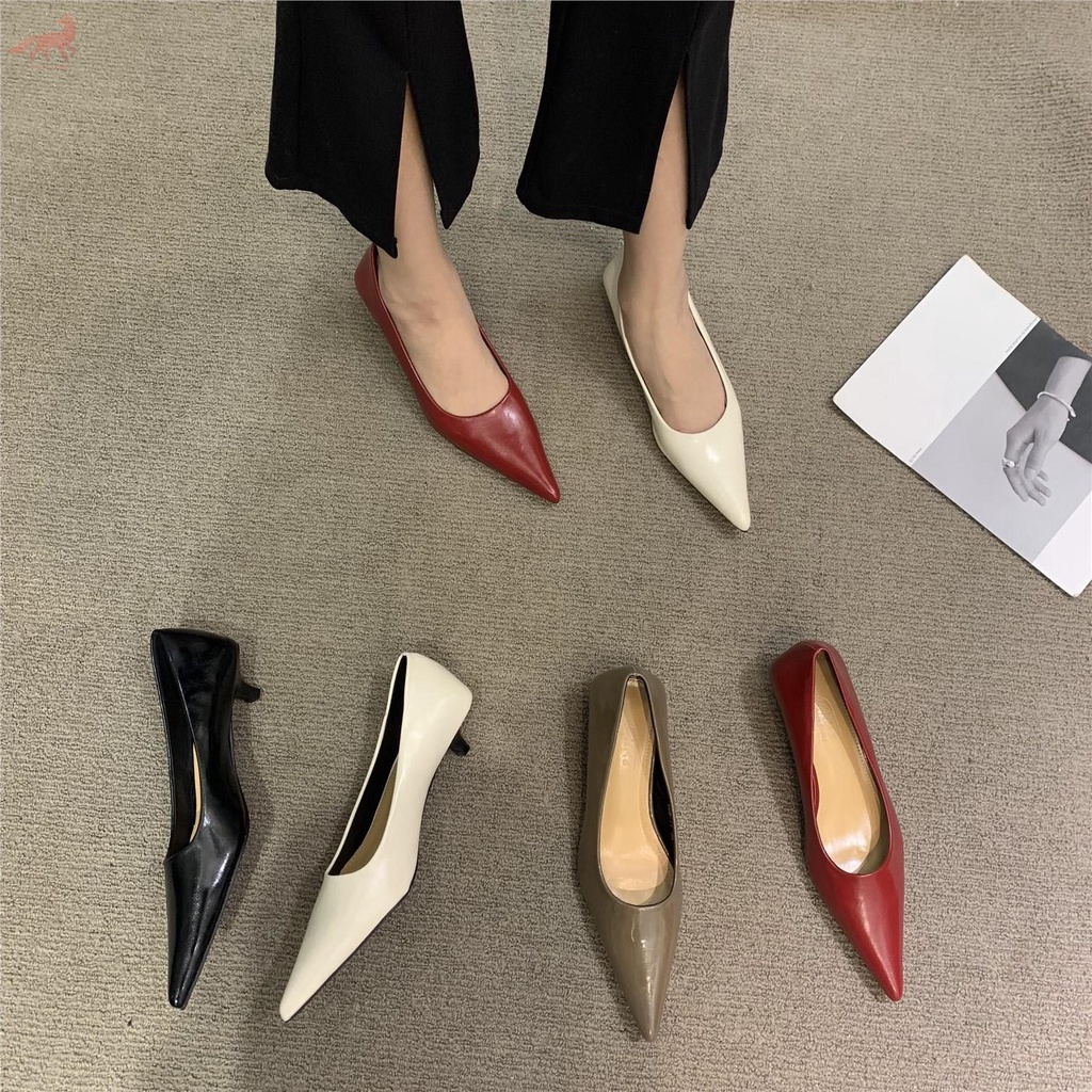 Giày cao gót nữ màu đen mới 2023