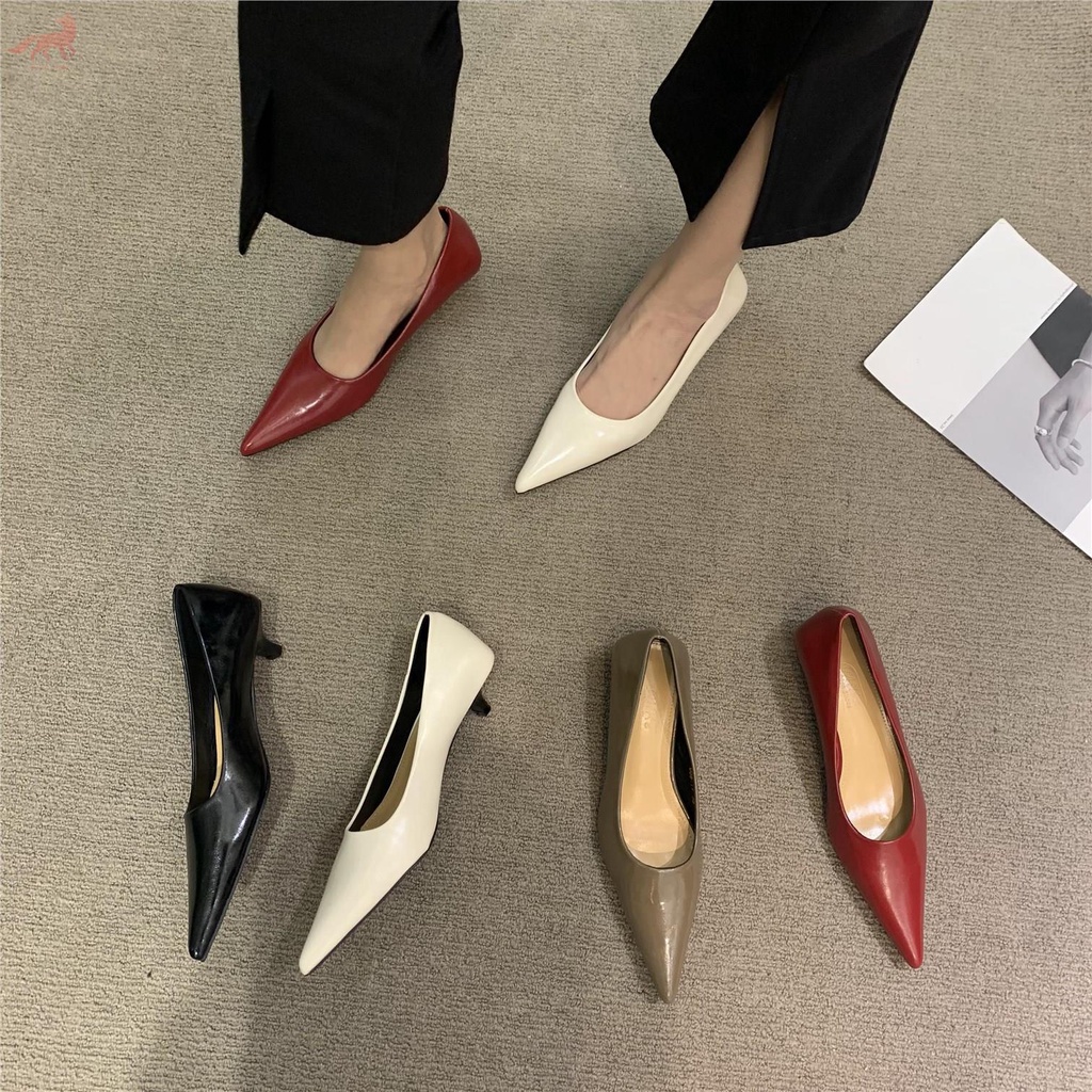 Giày cao gót nữ màu đen mới 2023