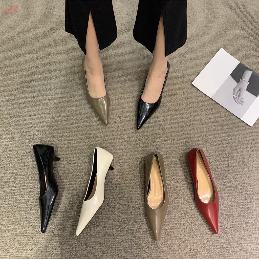 Giày cao gót nữ màu đen mới 2023