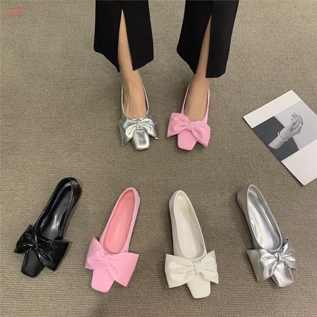 Giày bệt nữ thắt nơ phong cách mới 2023