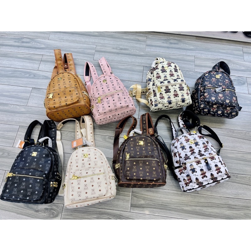 Balo da PU Quảng Châu size 33cm đi học đi chơi