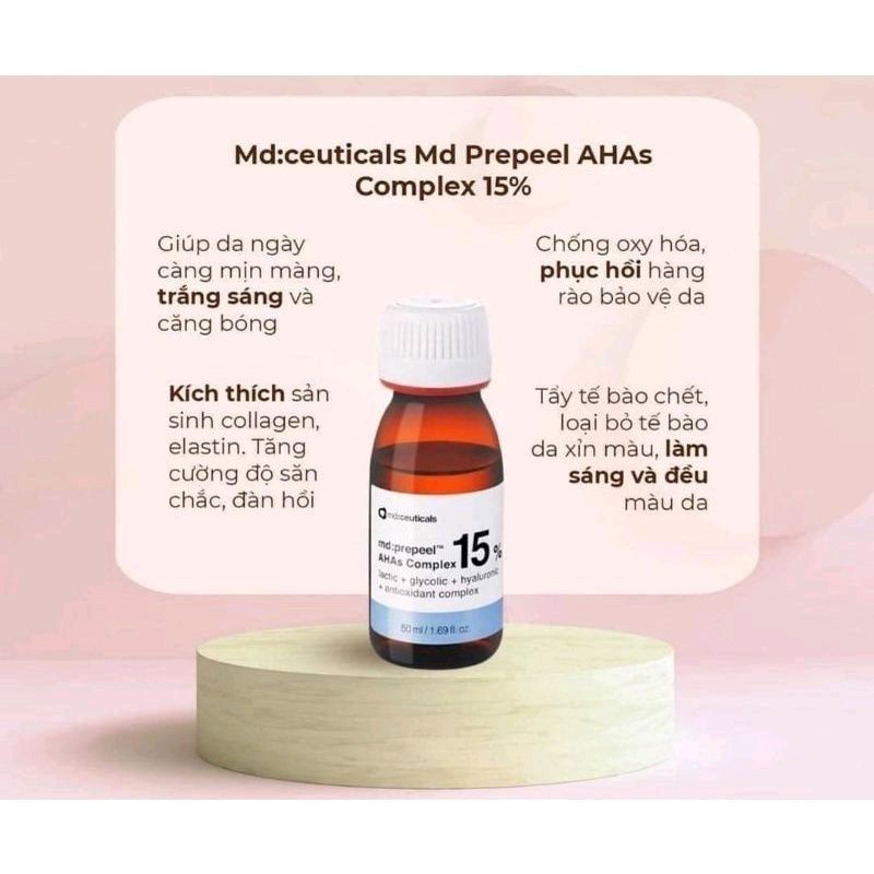 Dung Dịch Peel Căng Bóng Trắng Sáng Da 𝐌𝐝:𝐜𝐞𝐮𝐭𝐢𝐜𝐚𝐥𝐬 𝐀𝐇𝐀𝐒 𝐂𝐨𝐦𝐩𝐥𝐞𝐱 𝟏𝟓%