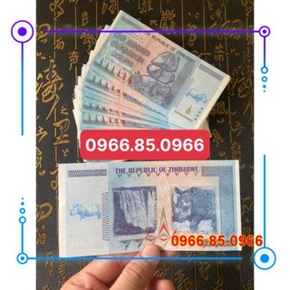 Tiền may mắn tiền nước ngoài kỉ niệm tiền zimbabwe 100 triệu tỷ làm vật phẩm phong thủy TBXG017