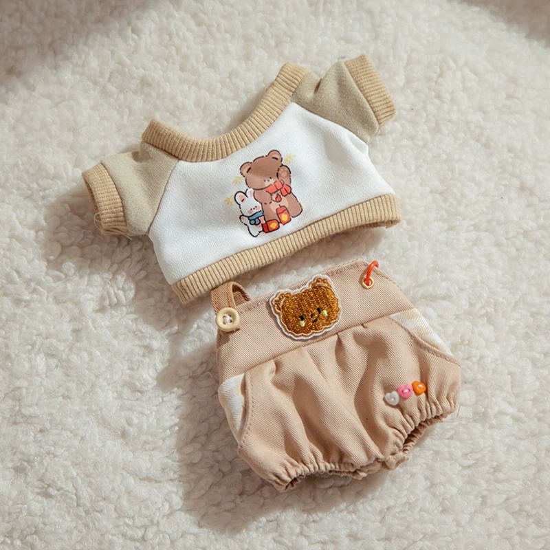 Set yếm sweater cho doll 20cm