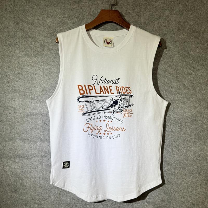 Áo Thun Thể Thao Sát Nách Dáng Rộng Plus Size 150kg In Họa Tiết Kiểu Retro Mỹ Thời Trang Mùa Hè Cho Nam