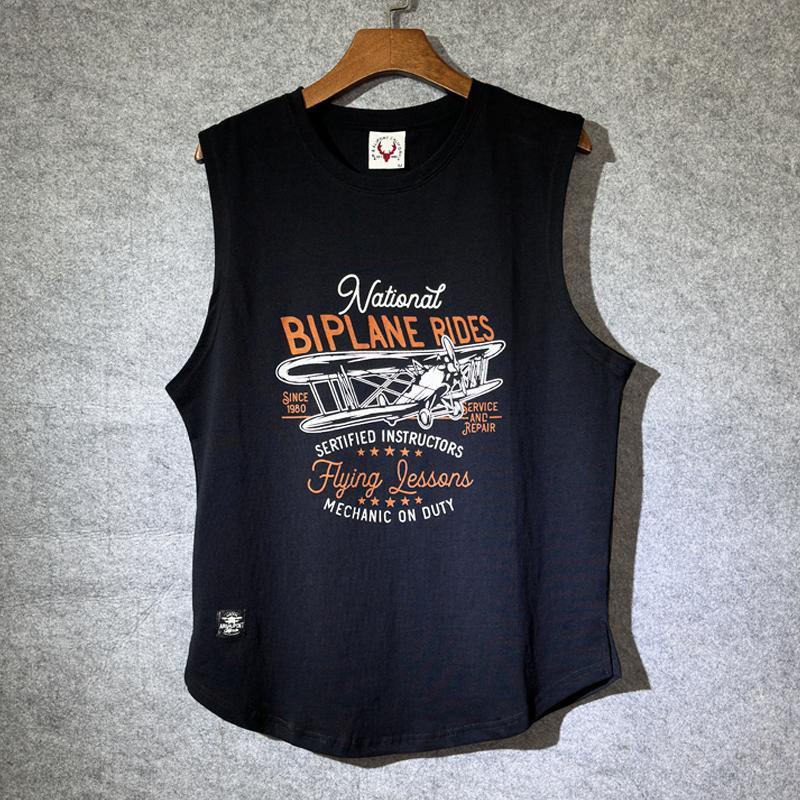 Áo Thun Thể Thao Sát Nách Dáng Rộng Plus Size 150kg In Họa Tiết Kiểu Retro Mỹ Thời Trang Mùa Hè Cho Nam