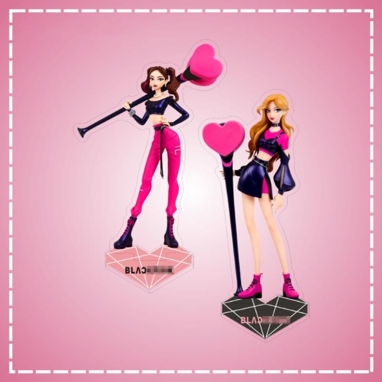 Mô Hình Búp Bê JENNIE ROSE JISOO LISA Nhóm BLACKPINK Bằng Acrylic Dễ Thương Dùng Trang Trí Bàn Làm Việc