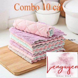 COMBO 10 Khăn Lau Bếp Đa Năng 2 Màu