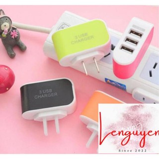 Cốc sạc 3 cổng usb