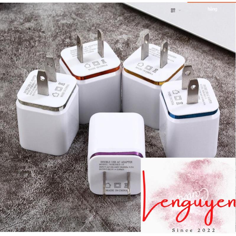Cốc Sạc 2 cổng 5v 1A và 2A siêu bền