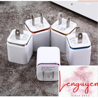 Cốc sạc 2 cổng 5v 1a và 2a siêu bền