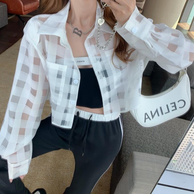 Jiashucheng Áo Khoác Cardigan Chống Nắng Tay Dài Siêu Mỏng Thoáng Khí Thời Trang Mùa Hè Cho Nữ