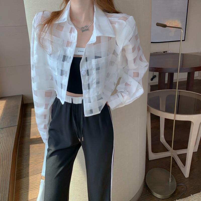 Jiashucheng Áo Khoác Cardigan Chống Nắng Tay Dài Siêu Mỏng Thoáng Khí Thời Trang Mùa Hè Cho Nữ