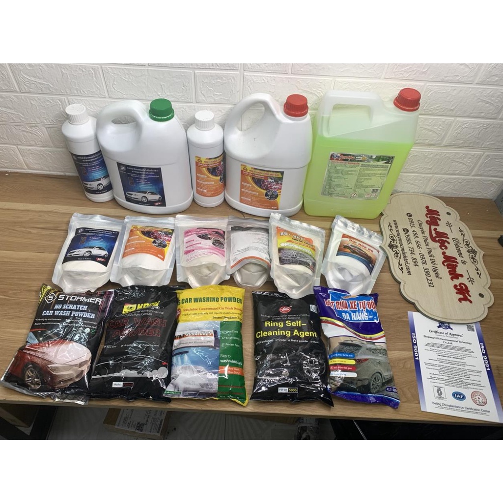 Bột rửa xe không chạm OPS ĐEN - Gói 500g  chuyên rửa ô tô xe máy tỉ lệ pha 1/50l -Máy Móc Minh Trí