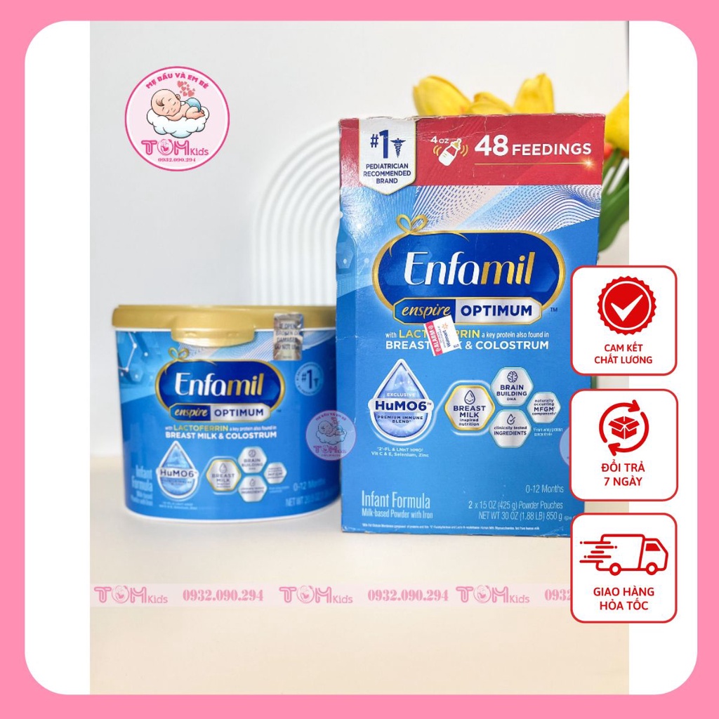 Sữa bột công thức Enfamil Enspire Mỹ dành cho bé từ 0-12 tháng tuổi