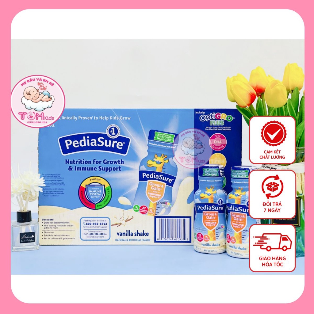 Thùng 24 chai Sữa nước Pediasure Mỹ vị vani 237ml