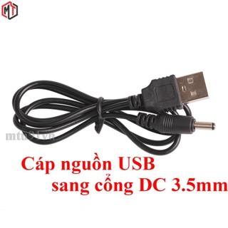 Cáp nguồn usb sang jack dc 3.5mm