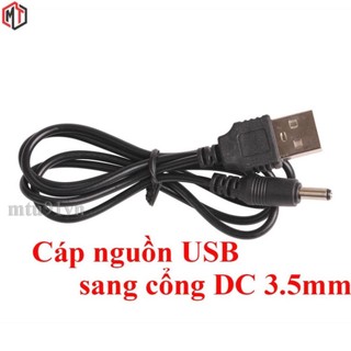 Cáp nguồn usb sang jack dc 3.5mm 5v