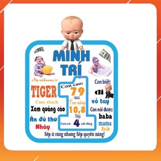 Bảng Thông Tin Sinh Nhật Cho Bé ( Chalkboard)