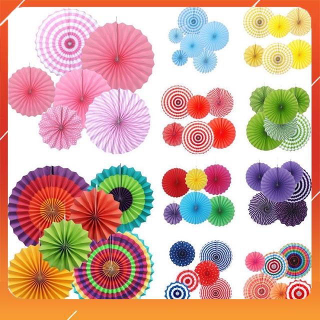 Set 6 quạt giấy trang trí tiệc
