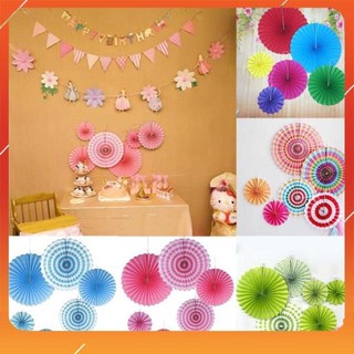 Set 6 quạt giấy trang trí tiệc
