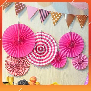 Set 6 quạt giấy trang trí tiệc