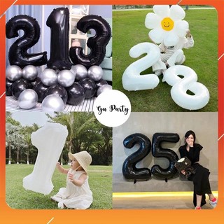 Bong Bóng Chư Số Trắng/Đen/ Bạc/Vàng Size Lớn