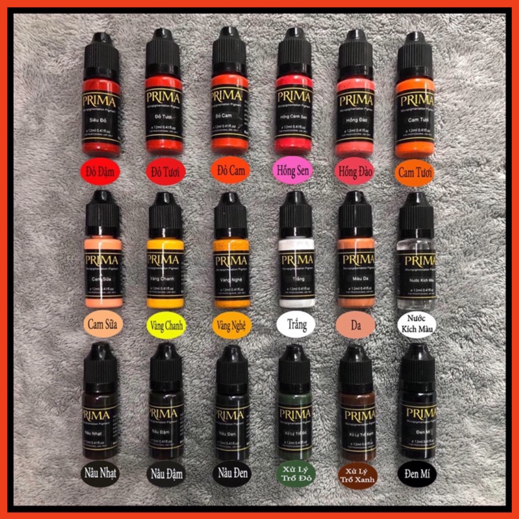 Mực phun xăm thẩm mỹ Prima 10 ML - Bám Nhanh Bong Đậm - Giữ Màu Tốt
