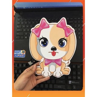 Chibi mô hình chó con trang trí tiệc thôi nôi