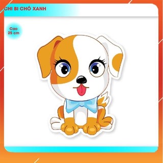 Chibi mô hình chó con trang trí tiệc thôi nôi
