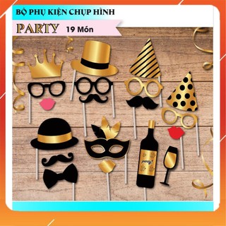 (có sẳn) Set Phụ Kiện Chụp Hình Tiệc Sinh nhật, tiệc Cưới, Party