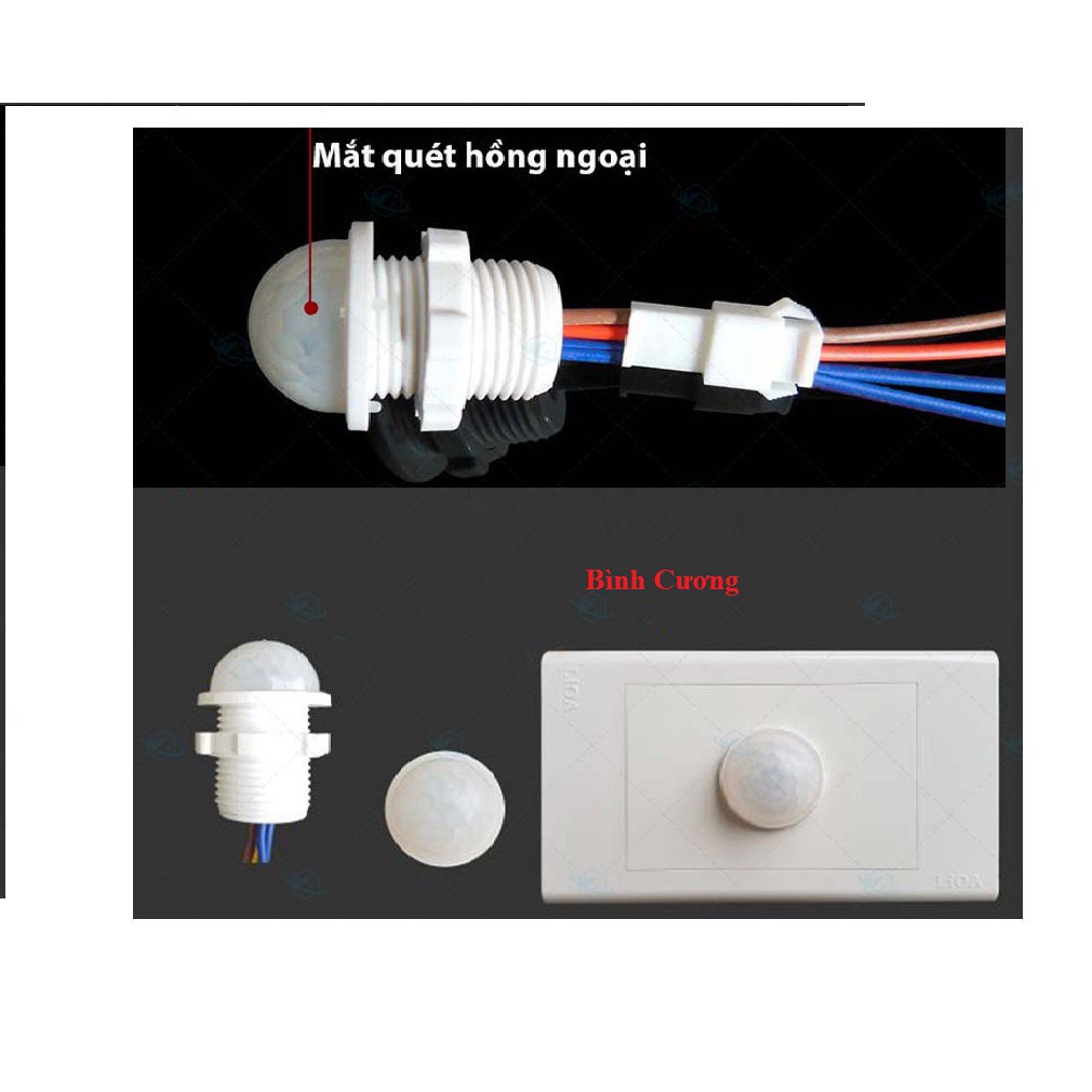 Công tắc cảm biến chuyển động hồng ngoại mini tắt mở đèn tự động