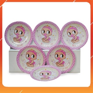 Đĩa giấy hoạt hình bé gái