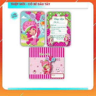 Thiệp mời sinh nhật Bé Gái 10 cái