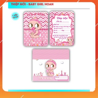 Thiệp mời sinh nhật Bé Gái 10 cái